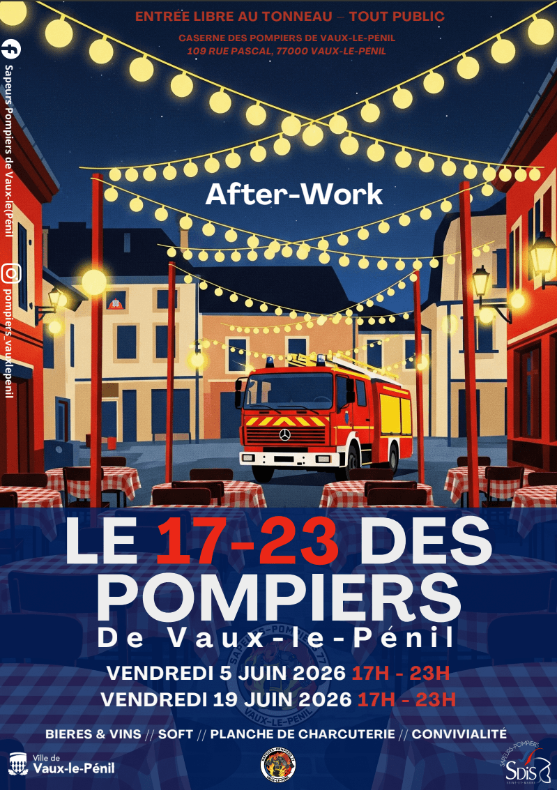 Afterwork des pompiers de Vaux le Pénil